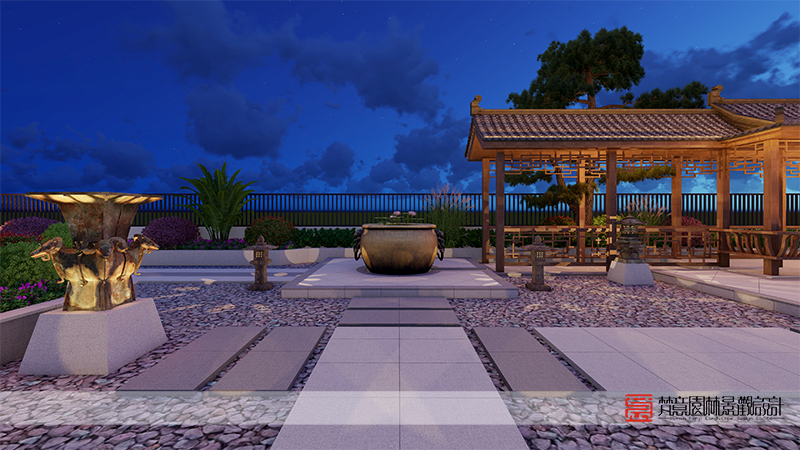 河南华夏铜艺成型技术研究院屋顶花园
